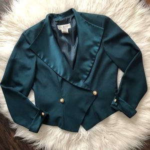 J.R.Nites By Caliendo Womens Evening Blazer Teal